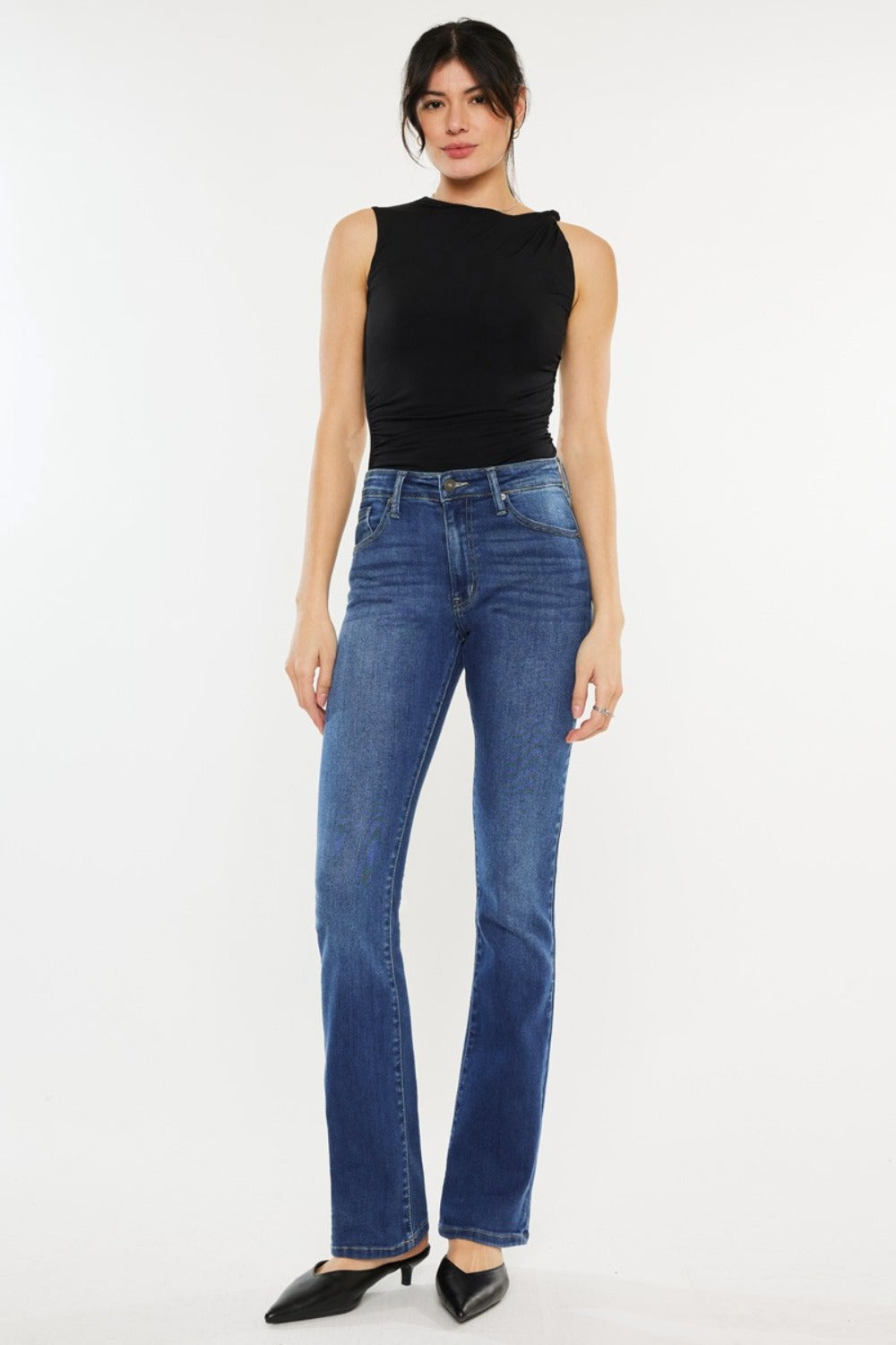 Milena High Rise Classic Slim Bootcut Jeans