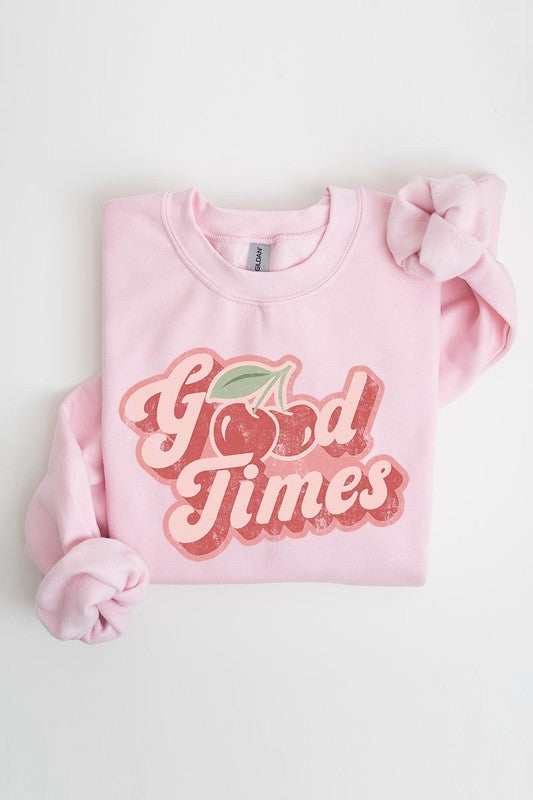 Good Times Cherry Graphic Fleece Sweatshirt