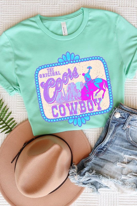 Coors Cowboy Western Graphic Tee
