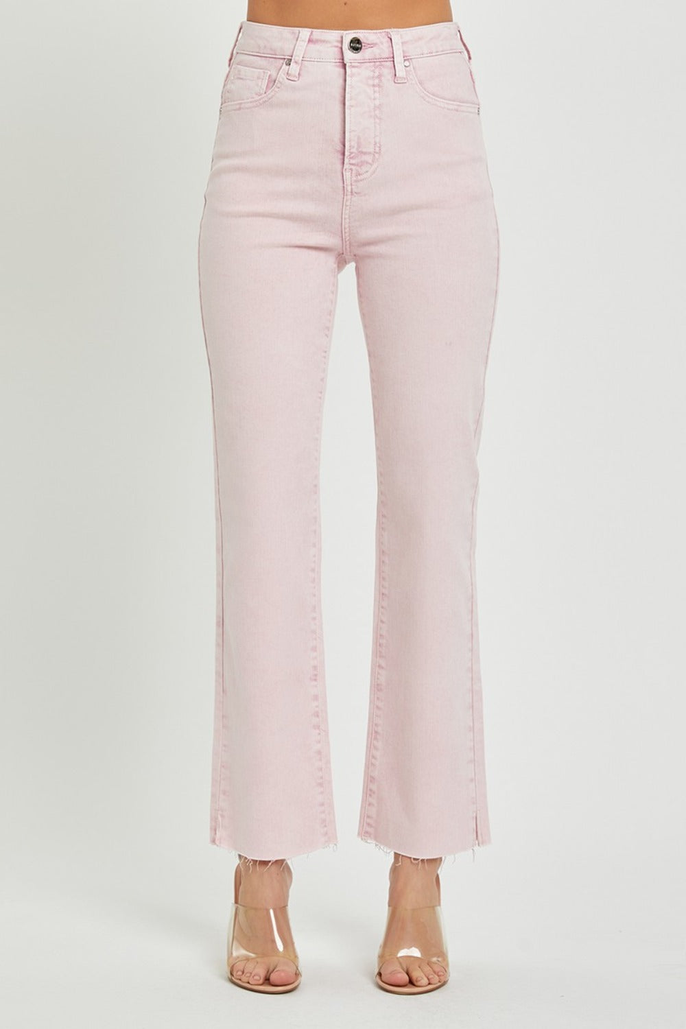Tate High Rise Tummy Control Straight Cropped Jeans