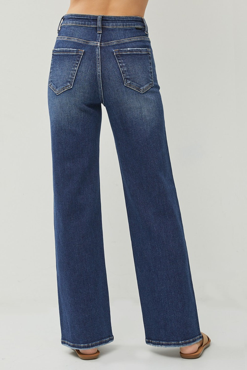 Lennox High Rise Distressed Wide Leg Jeans