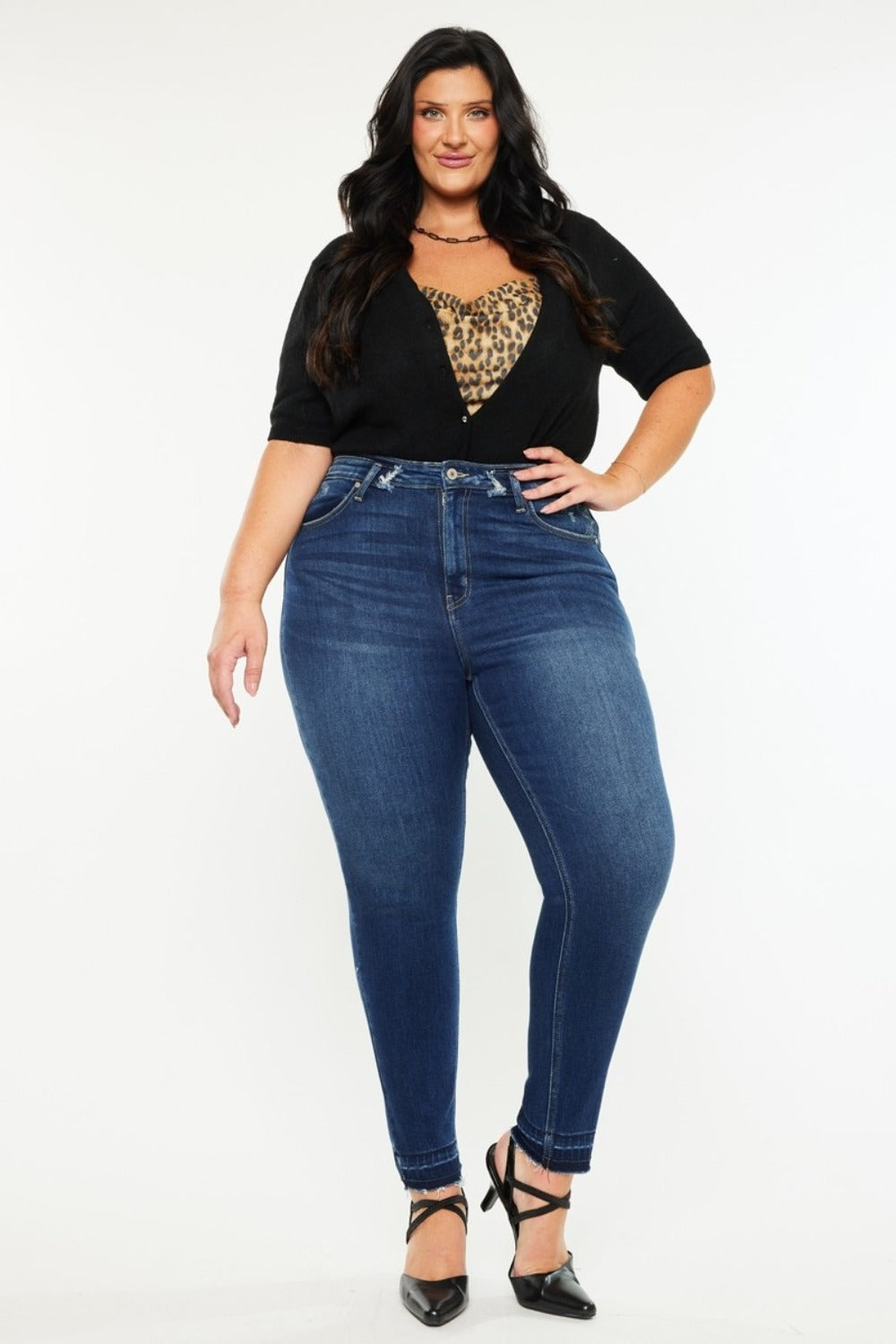 Brenna High Rise Raw Hem Ankle Skinny Jeans