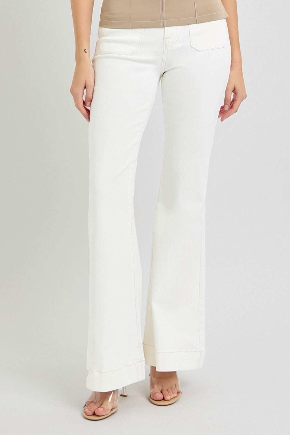 Robby High Rise Front Patch Pocket Flare Jeans
