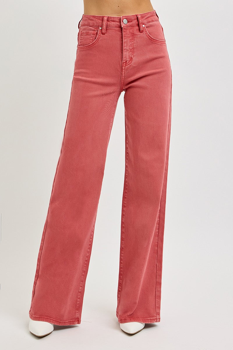 Berkeley High Rise Tummy Control Wide Leg Jeans