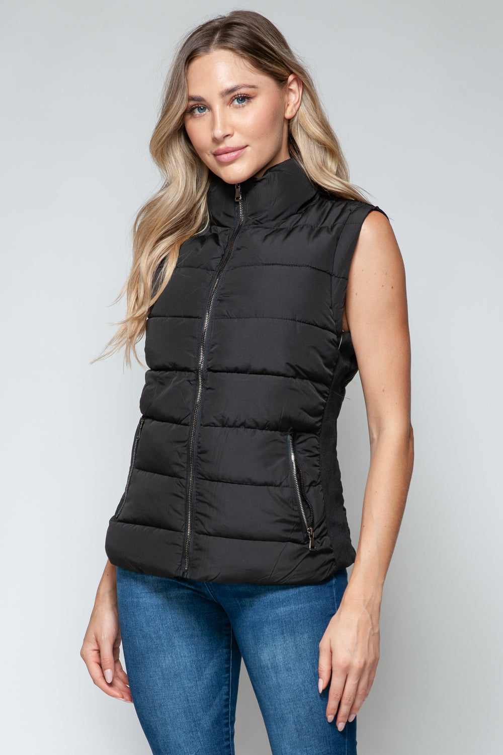 PSL Weather Zip Up Turtleneck Vest with Pockets
