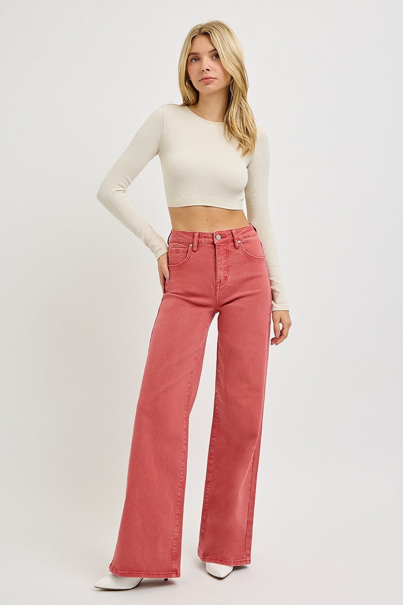 Berkeley High Rise Tummy Control Wide Leg Jeans