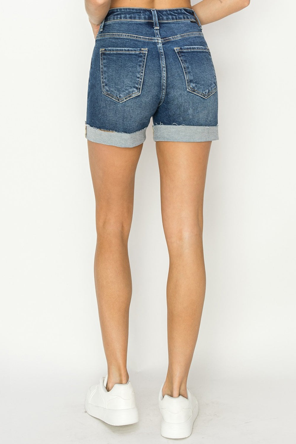 Jess High Rise Cuffed Denim Shorts