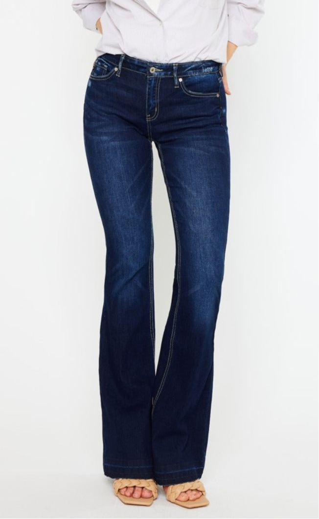Robin Mid Rise Slim Flare Jeans