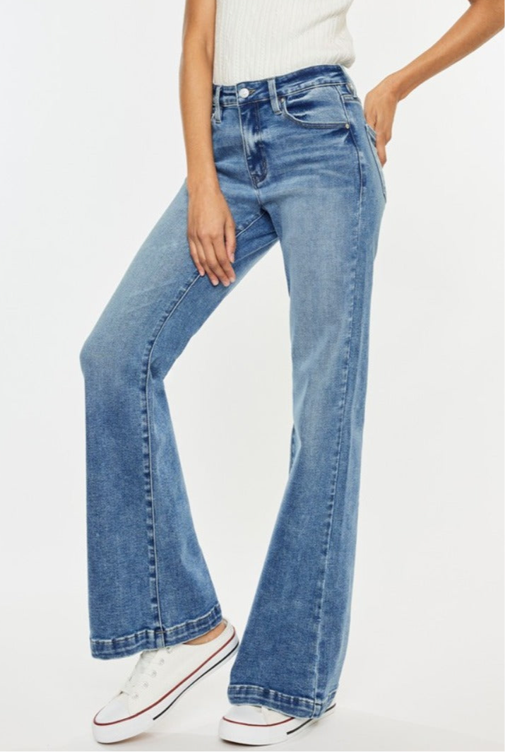 Kessa High Rise Wide Leg Flare Jeans