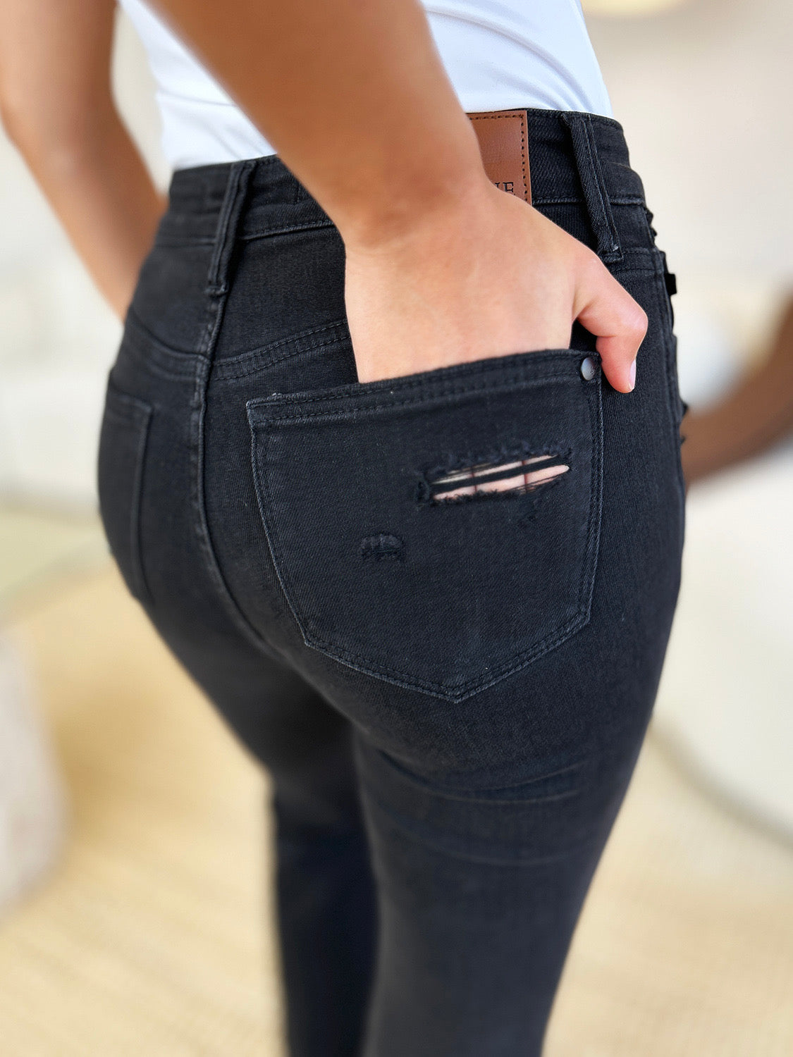 Madelyn High Rise Distressed Flare Jeans
