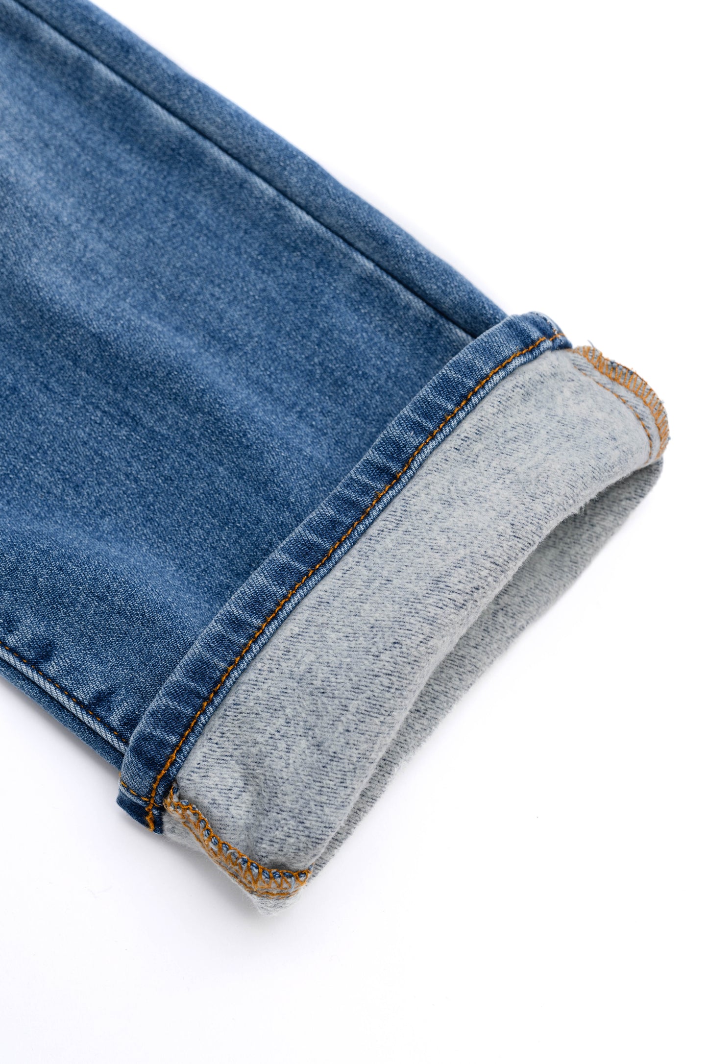 Nivya High Rise Vintage Wash Thermal Straight Jeans