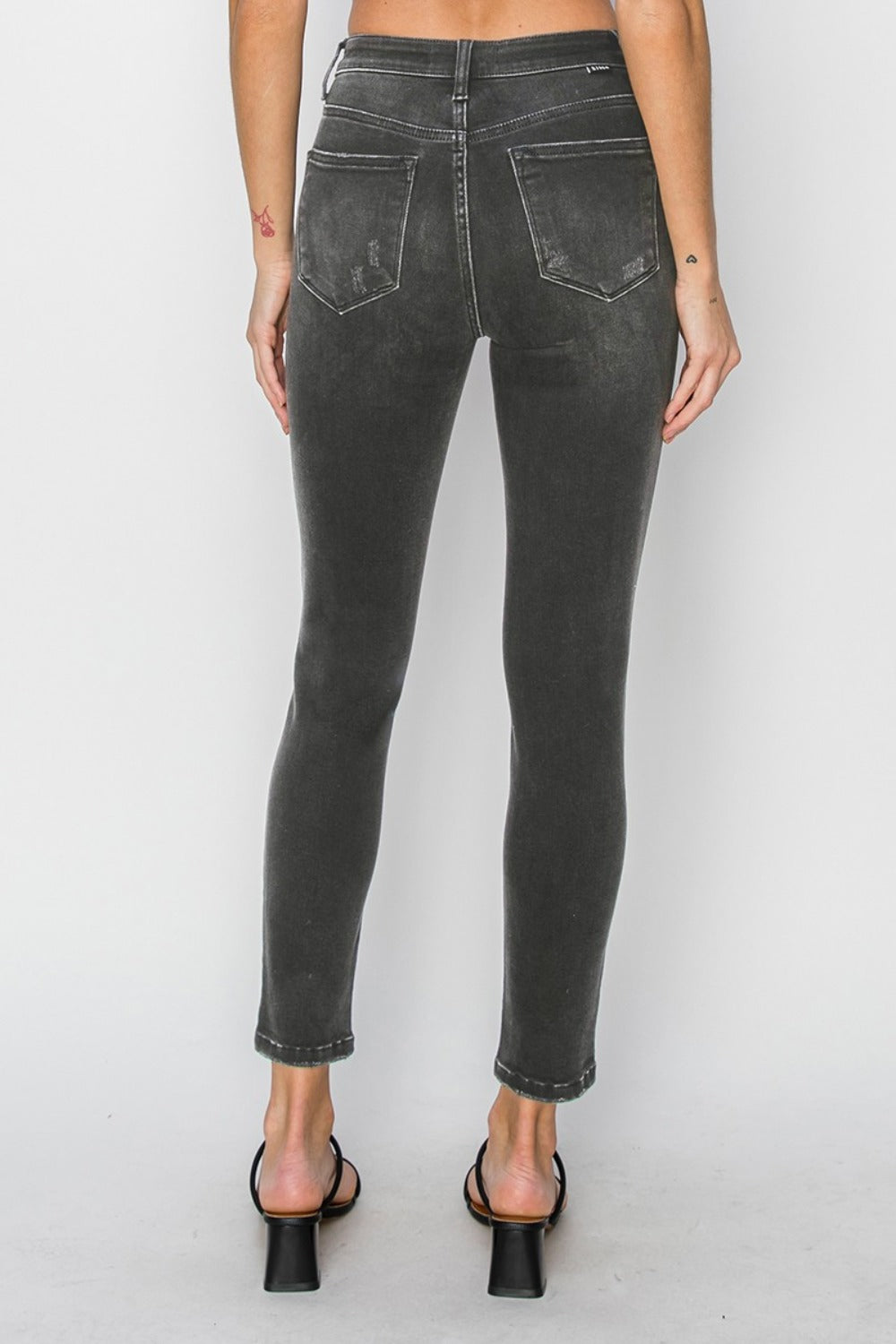 Audra High Rise Acid Wash Ankle Skinny Jeans