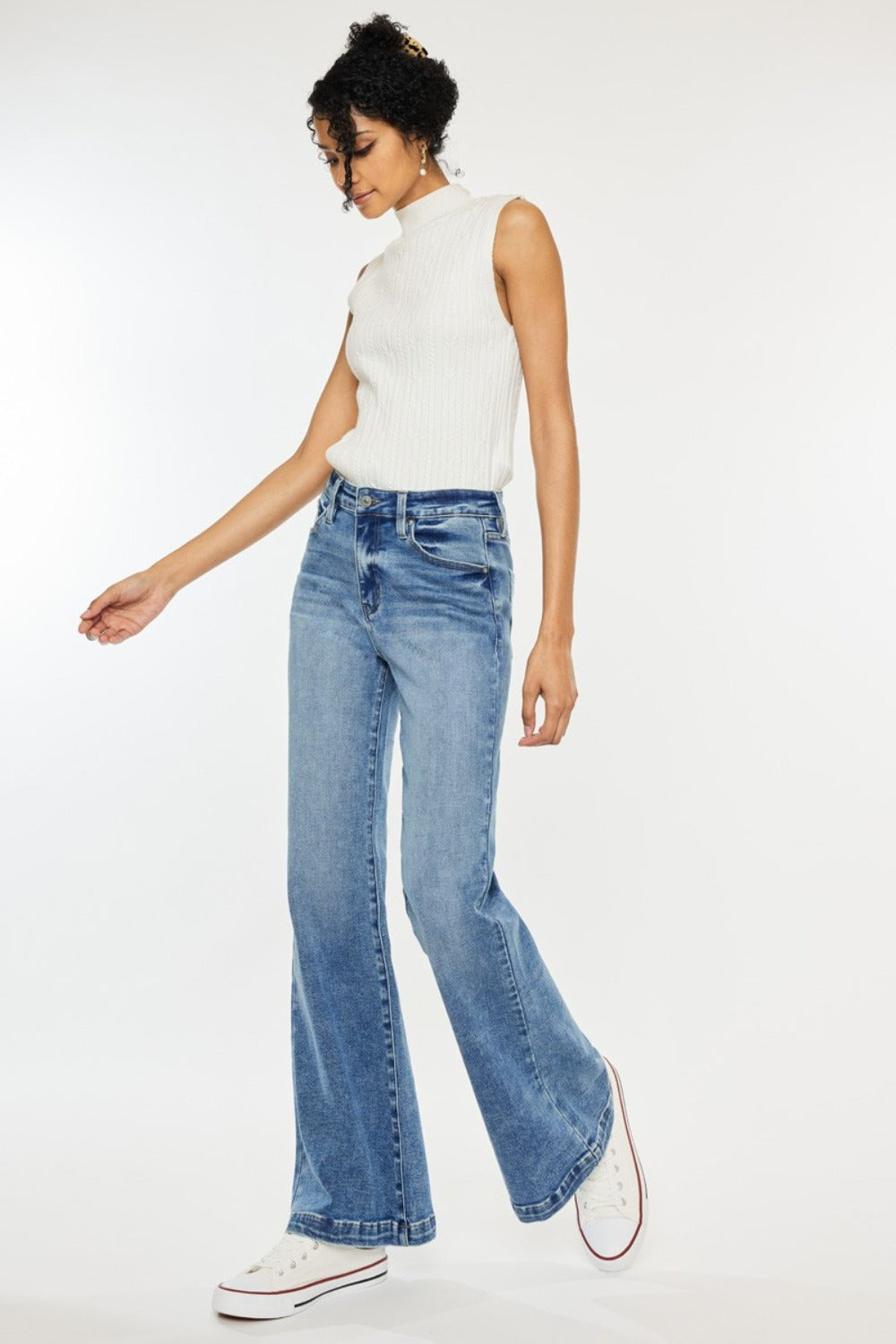 Kessa High Rise Wide Leg Flare Jeans