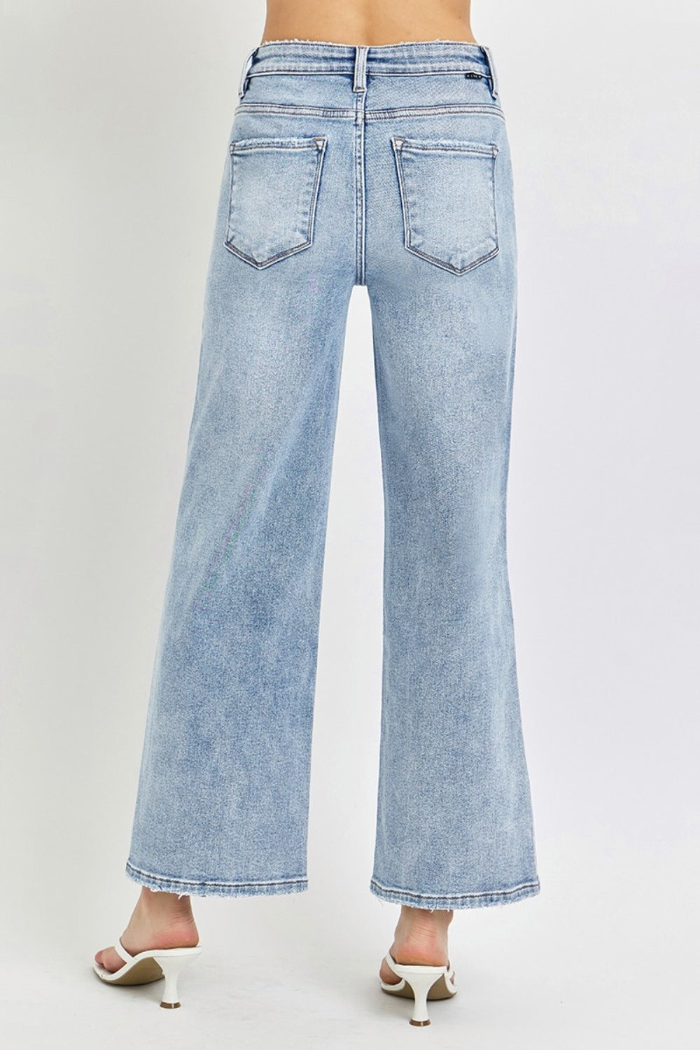 Monica Tummy Control High Rise Crop Wide Leg Jeans