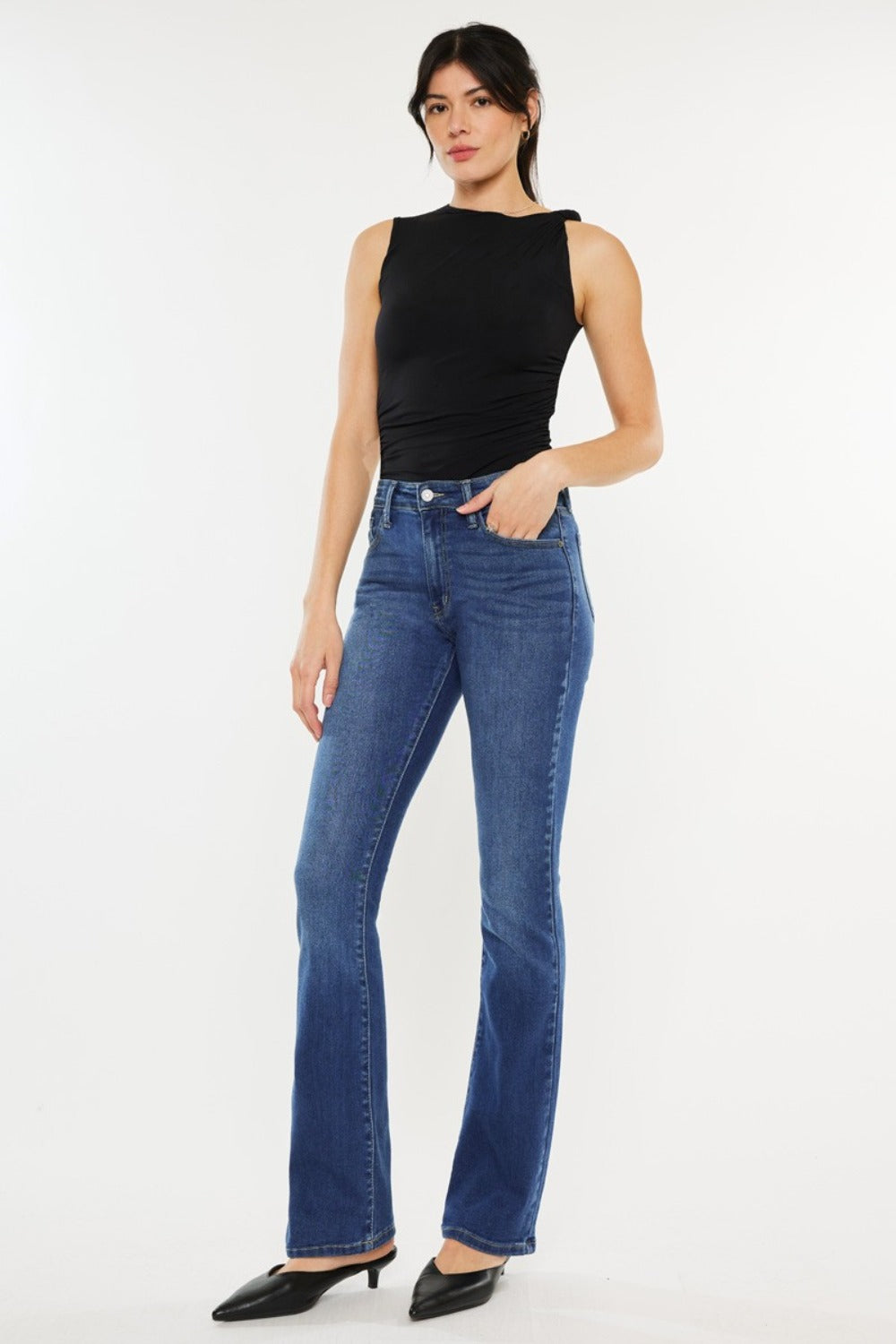 Milena High Rise Classic Slim Bootcut Jeans