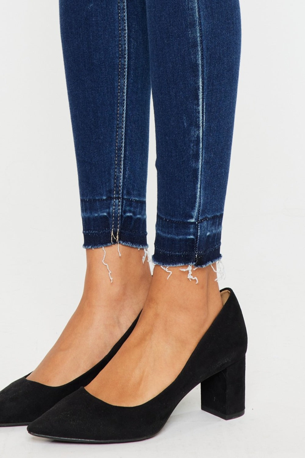 Brenna High Rise Raw Hem Ankle Skinny Jeans