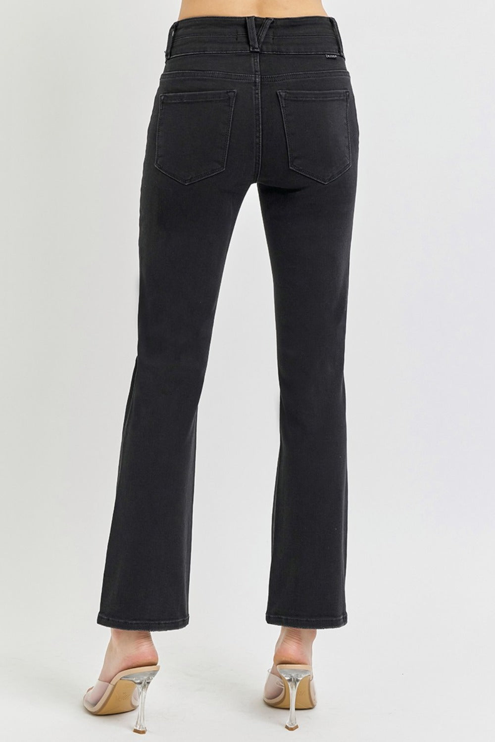 Kimber High Rise Wide Waistband Cropped Bootcut Jeans