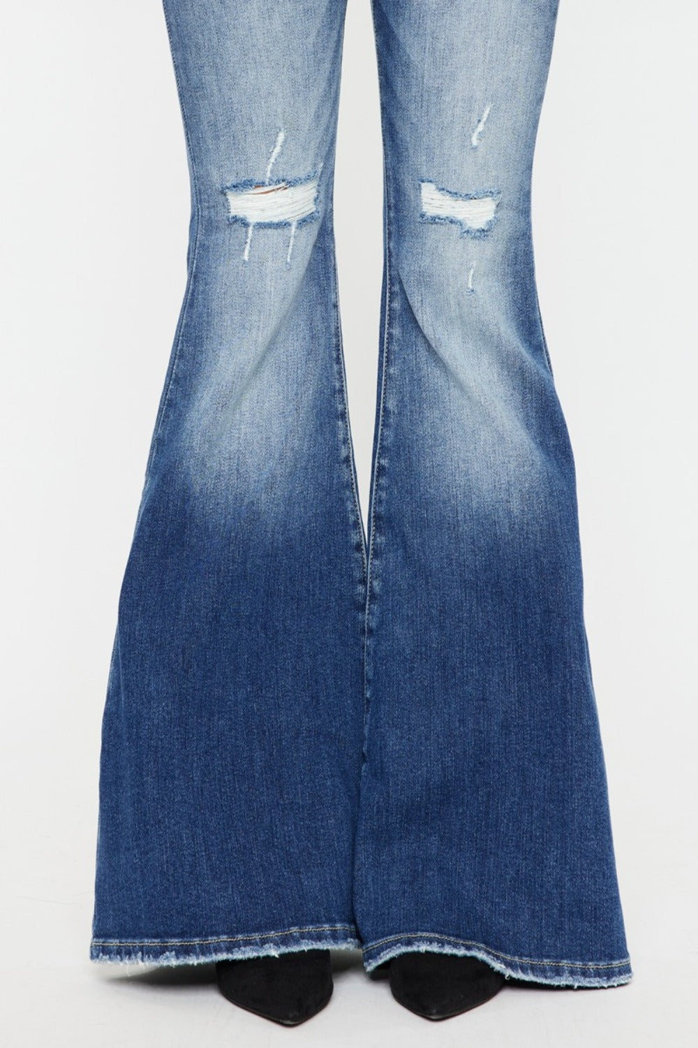 Parker High Rise Double Button Super Flare Jeans