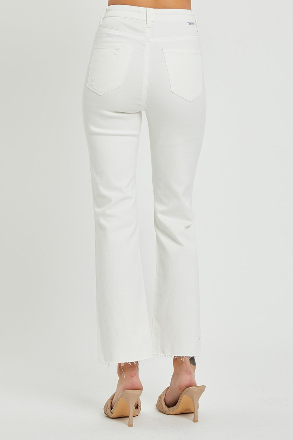 Marci High Rise Button Fly Straight Ankle Jeans
