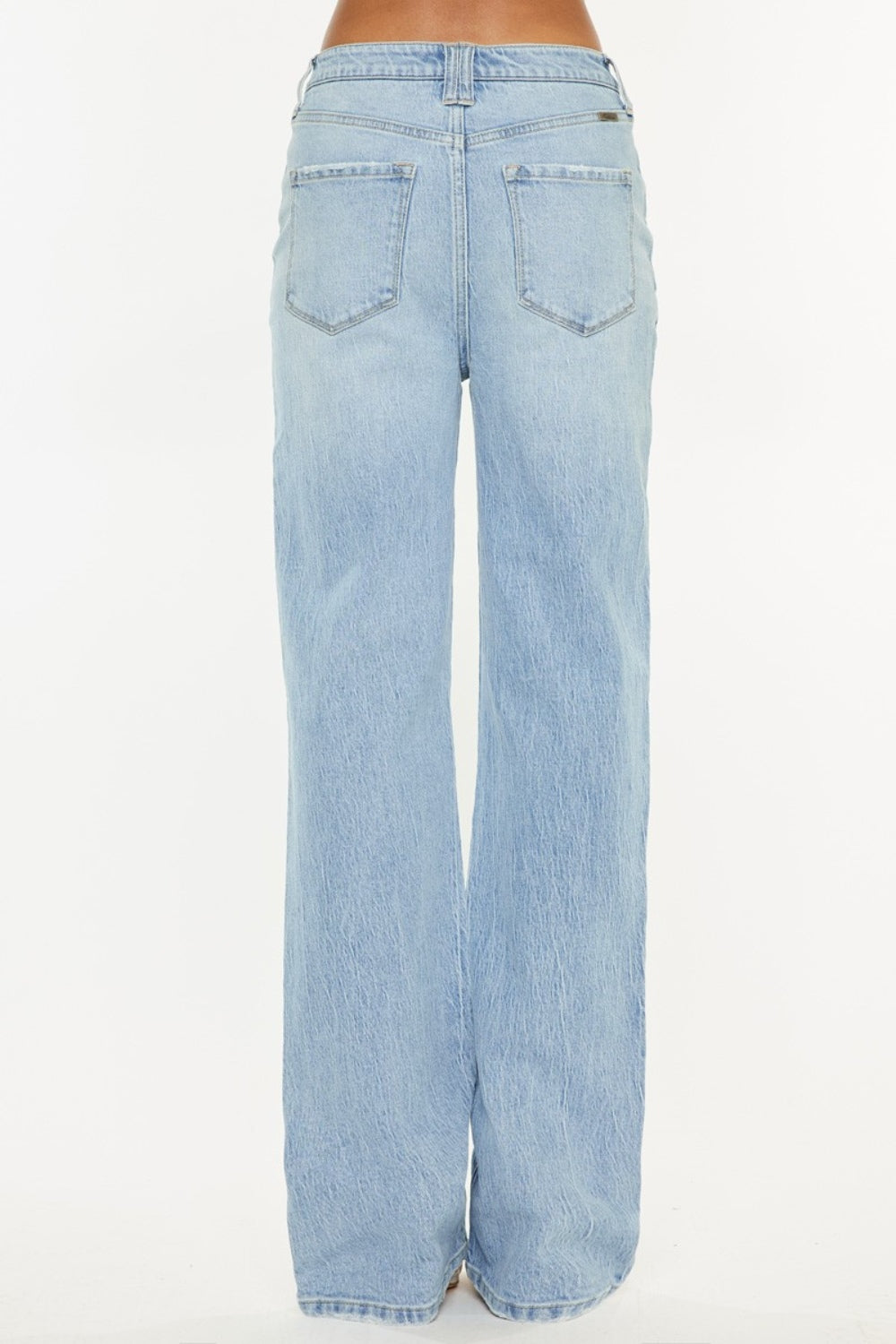 Kenna High Rise Distressed Straight Jeans