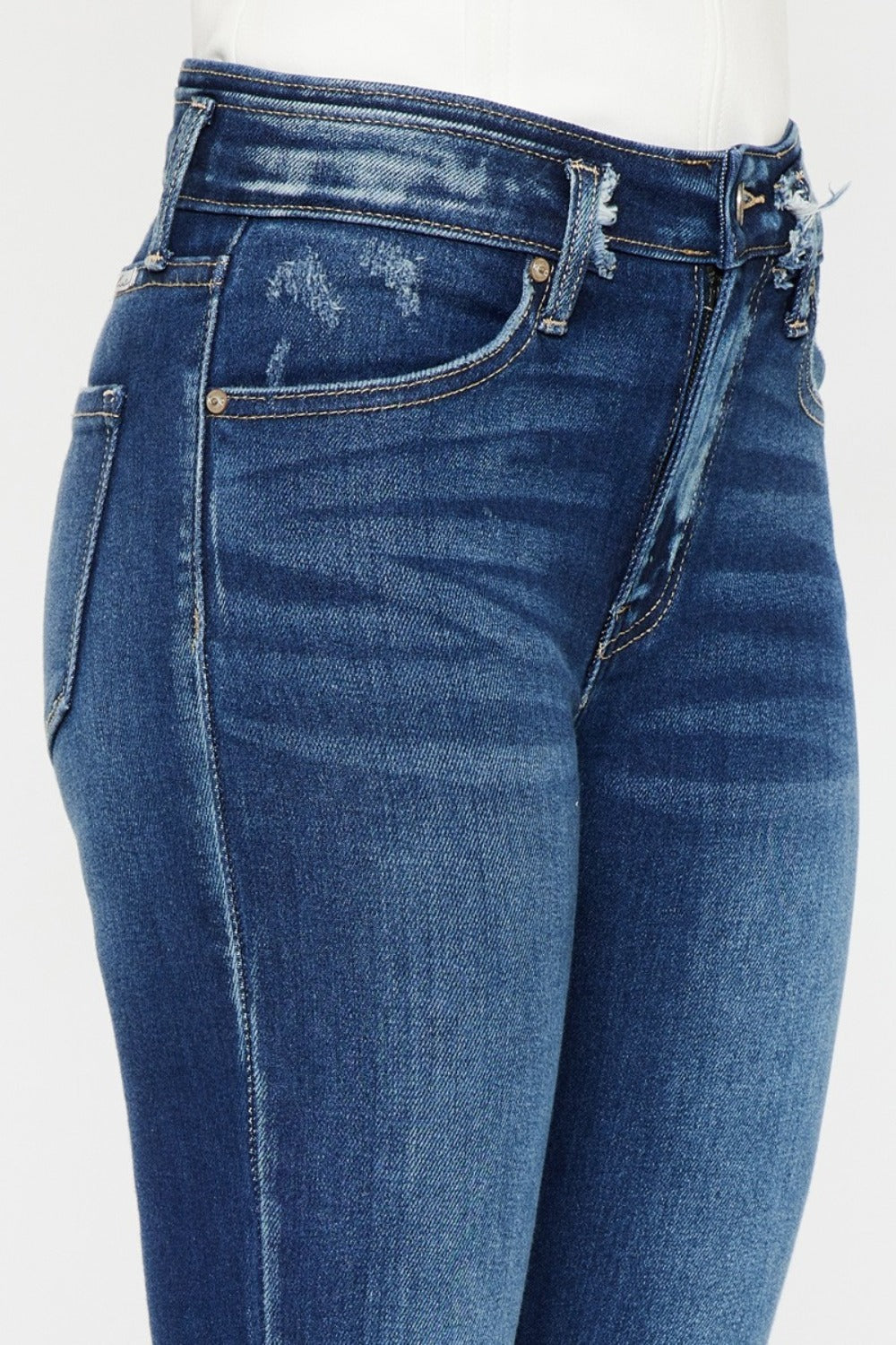 Brenna High Rise Raw Hem Ankle Skinny Jeans