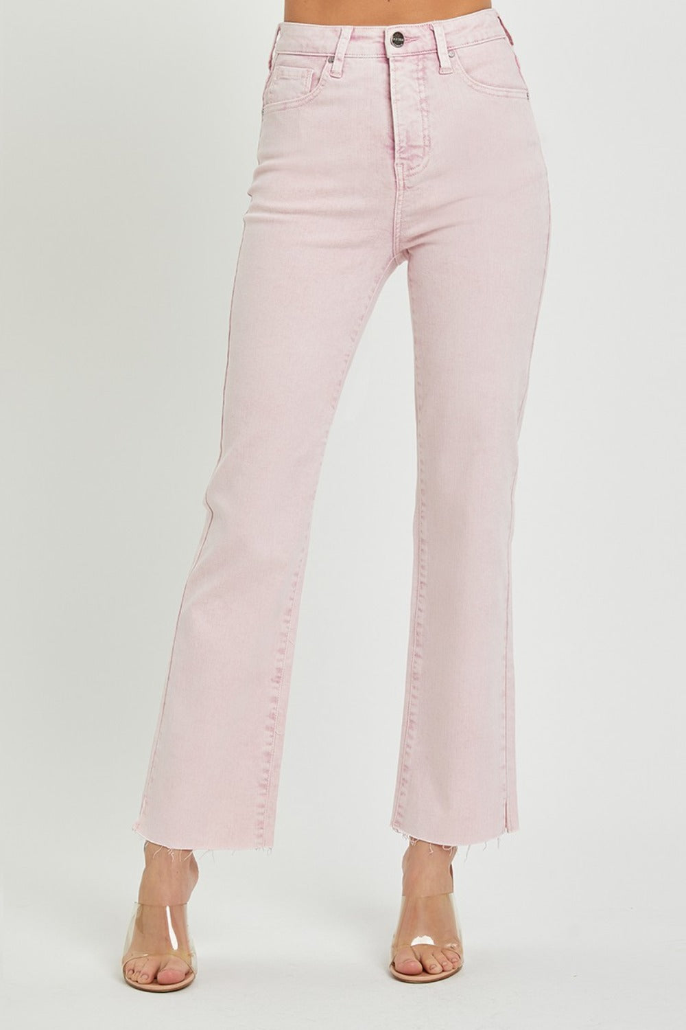 Tate High Rise Tummy Control Straight Cropped Jeans