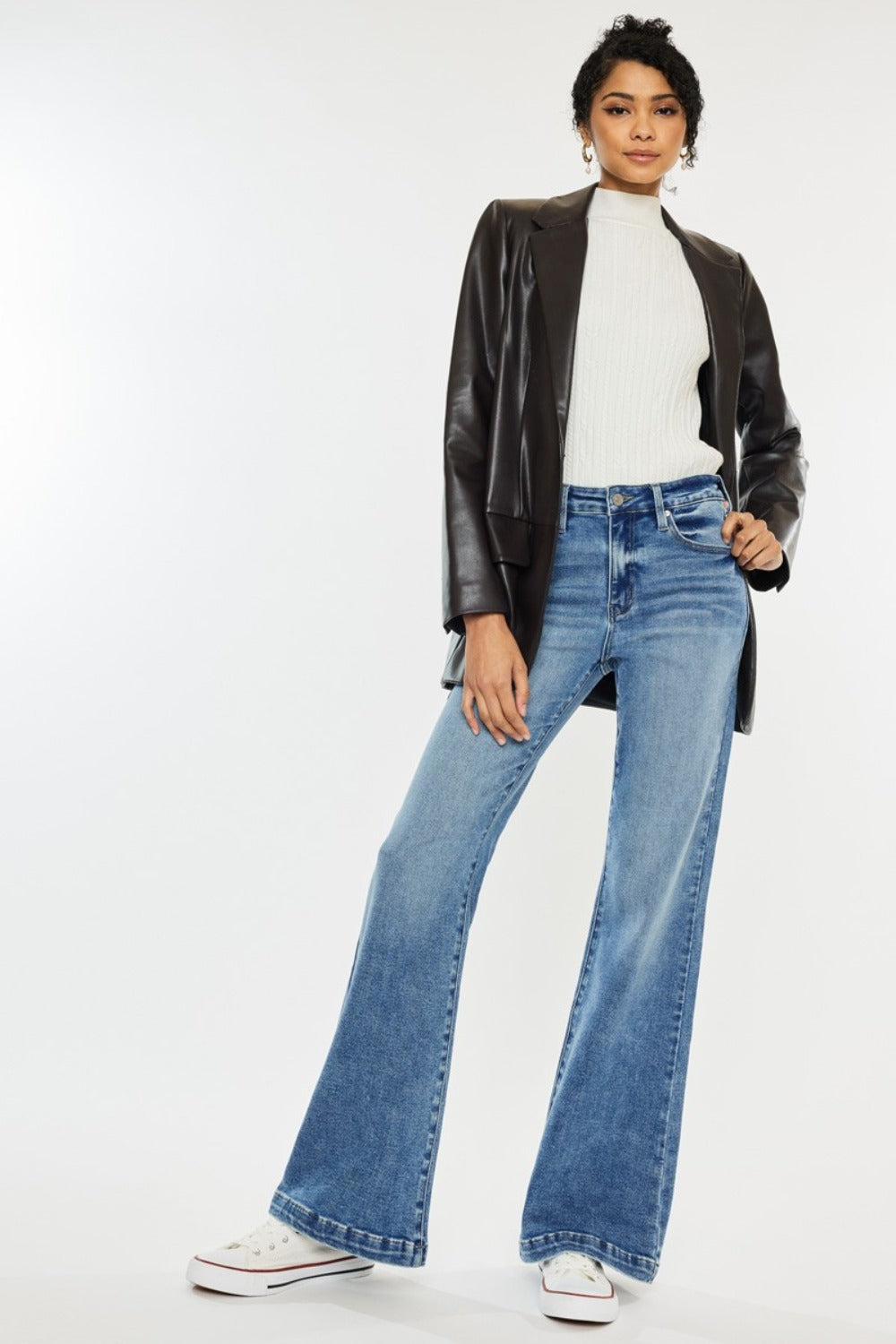 Kessa High Rise Wide Leg Flare Jeans