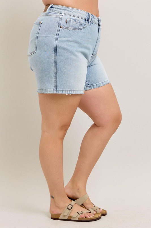 Connor High Rise Rigid Magic Denim Shorts - Driftwood Boutique