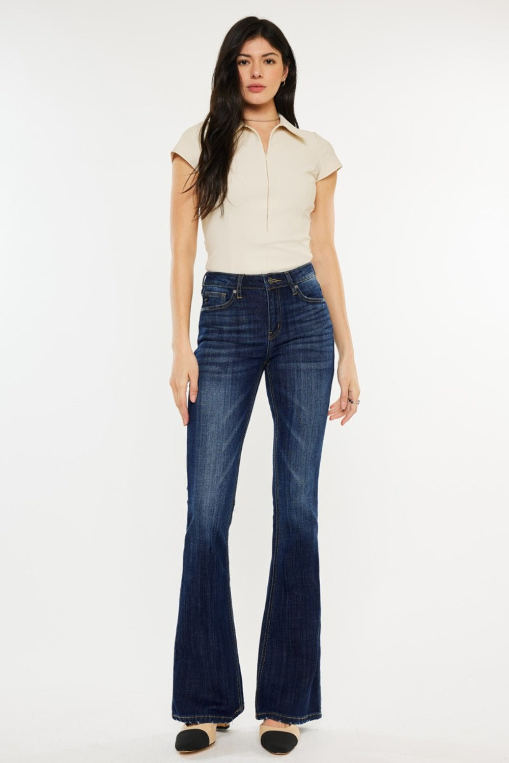 Phoenix Mid Rise Classic Slim Flare Jeans
