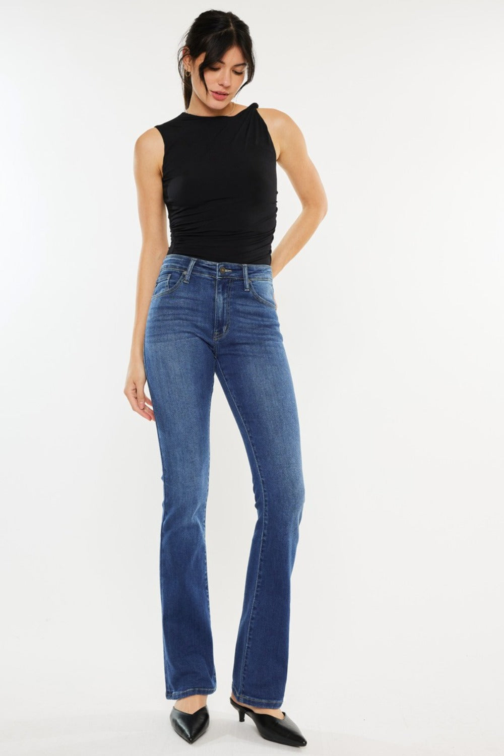 Milena High Rise Classic Slim Bootcut Jeans