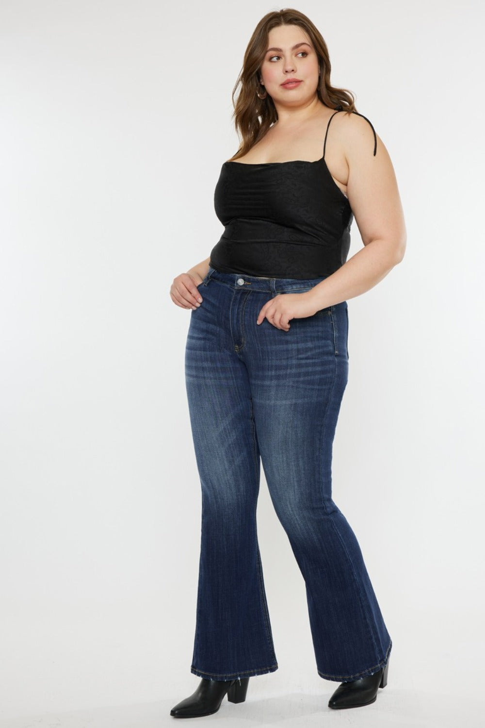 Phoenix Mid Rise Classic Slim Flare Jeans