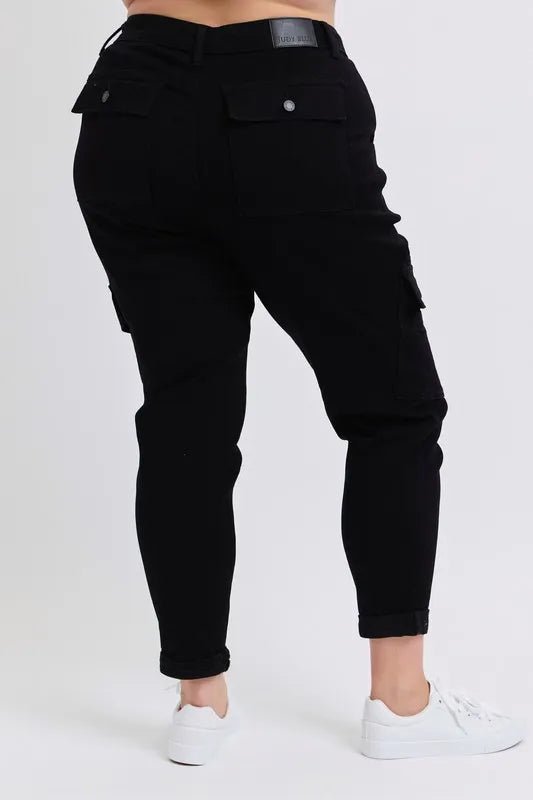 Jordyn High Rise Cuffed Cargo Jogger - Driftwood Boutique