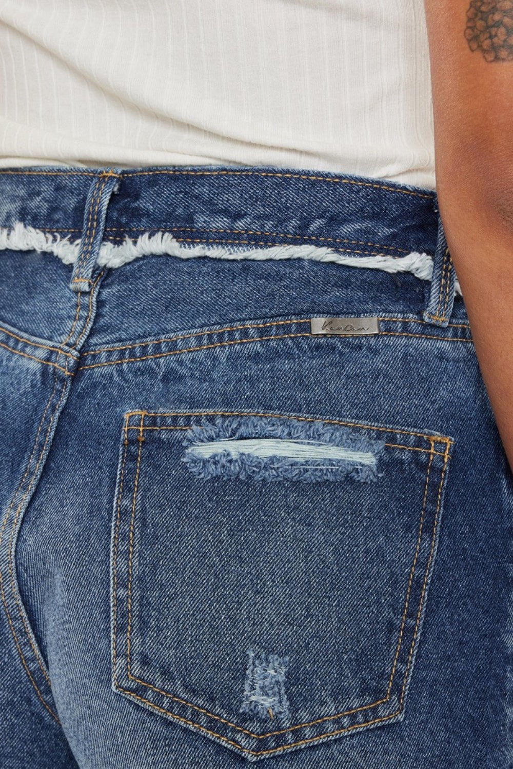 Lynn High Rise Button Fly Distressed Denim Shorts - Driftwood Boutique