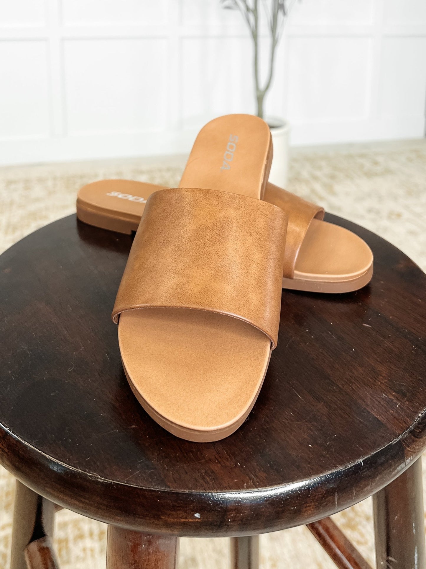 Sole Mate Slip on Sandals in Tan - Driftwood Boutique