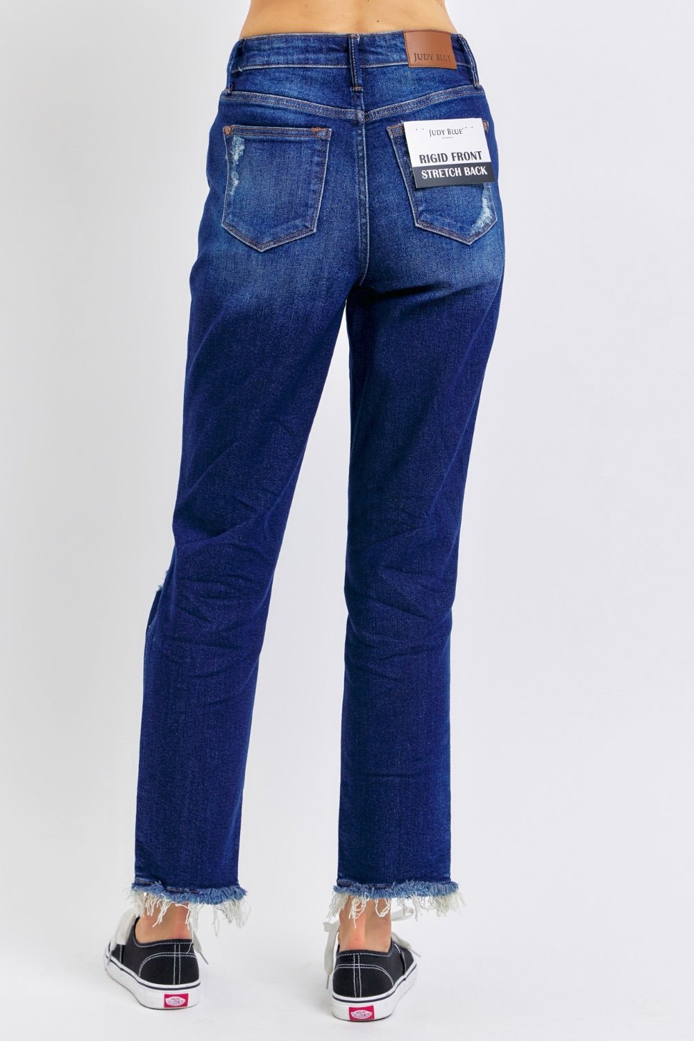 Terri High Rise Rigid Magic Heavy Destroyed Straight Jeans - Driftwood Boutique
