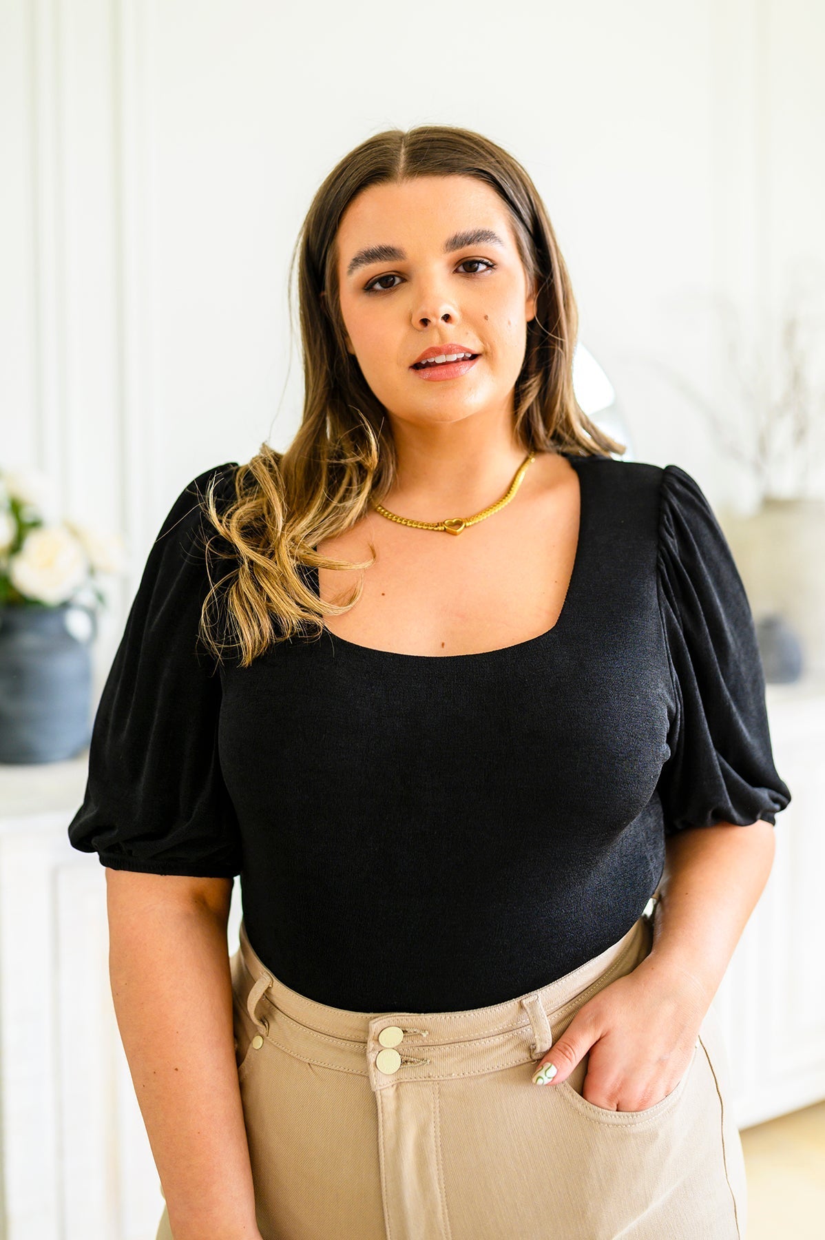 A Total Vision Square Neck Bodysuit - Driftwood Boutique