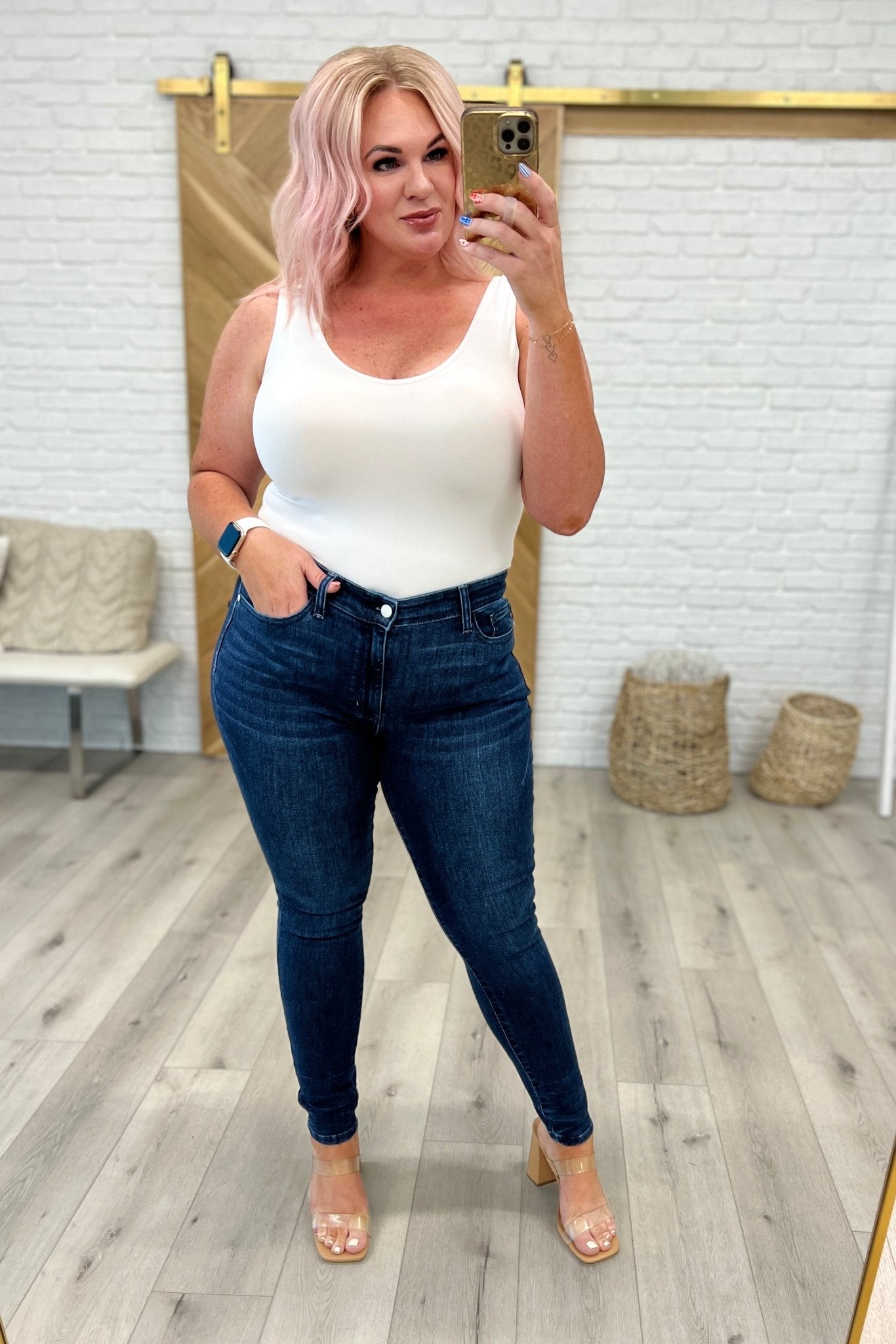 Addison Mid Rise Crinkle Ankle Skinny Jeans - Driftwood Boutique