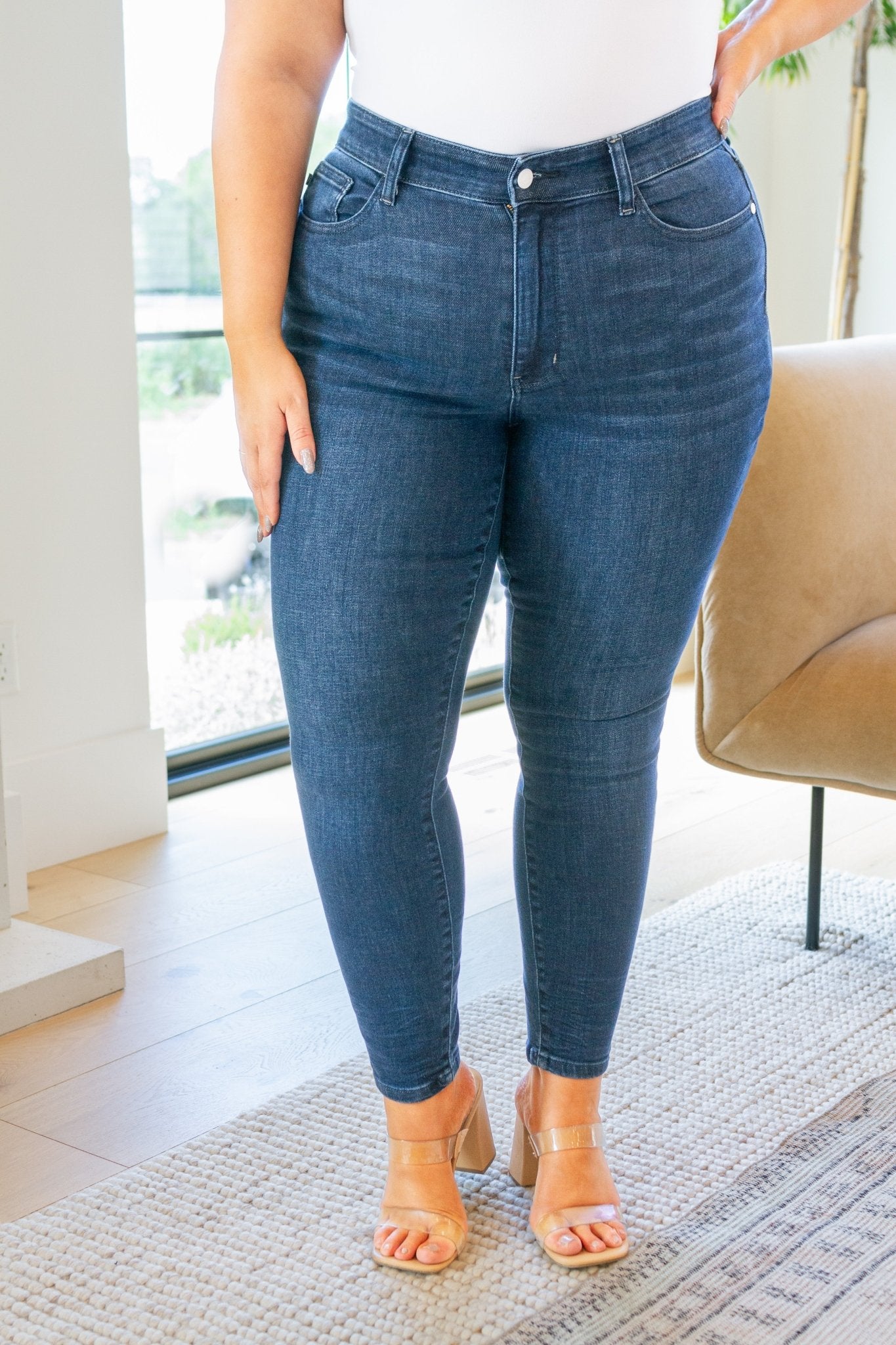 Addison Mid Rise Crinkle Ankle Skinny Jeans - Driftwood Boutique
