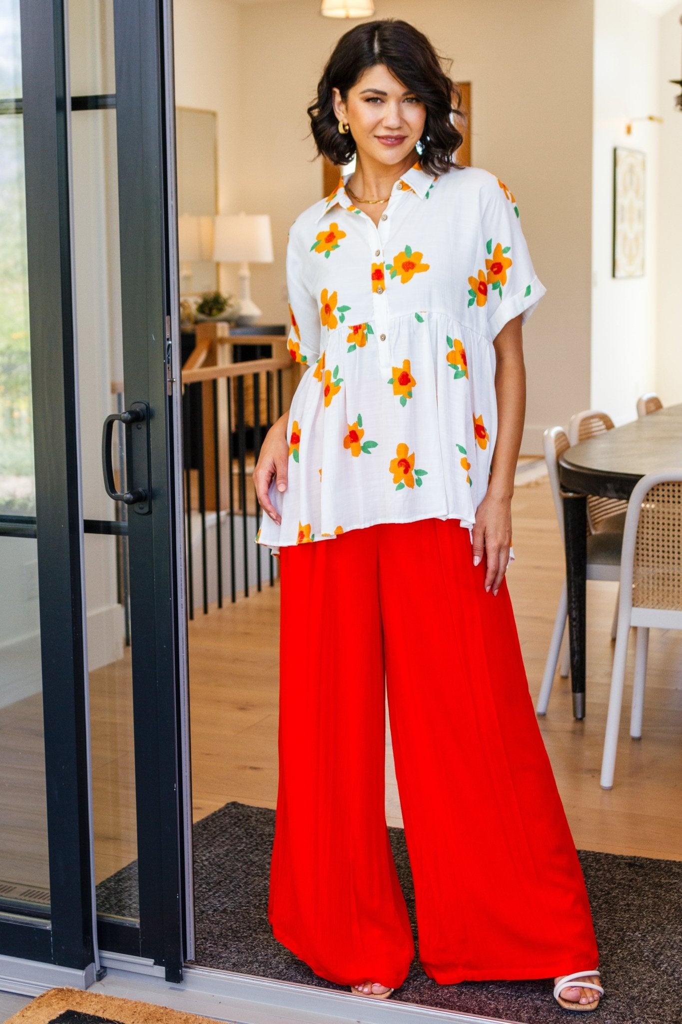 Blissed Out Button Up Babydoll Tunic - Driftwood Boutique