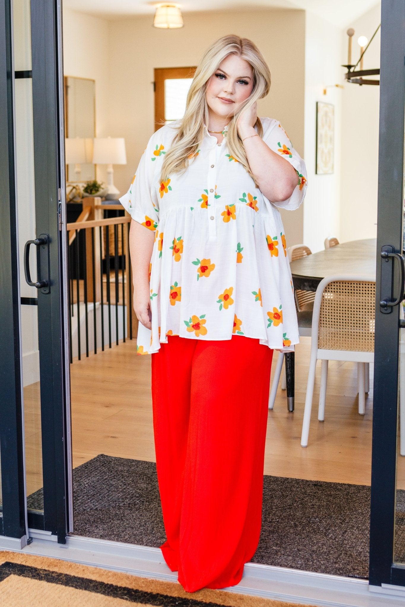 Blissed Out Button Up Babydoll Tunic - Driftwood Boutique