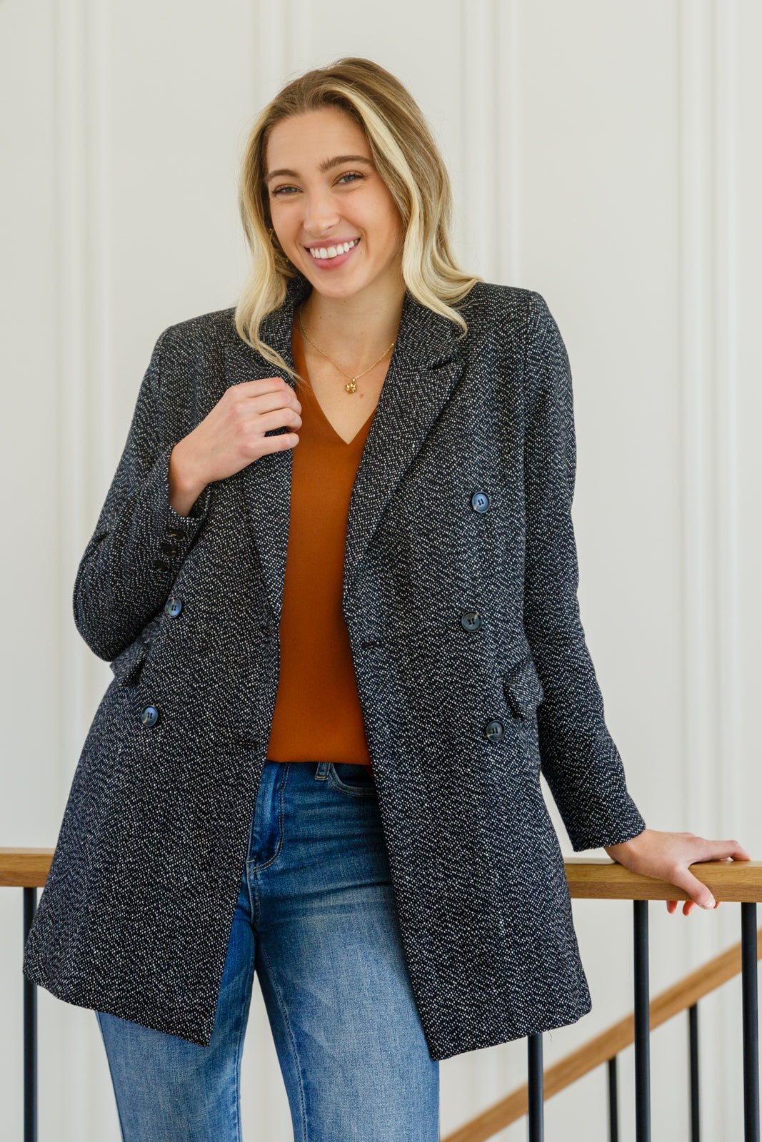 Chic Upon Arrival Button Down Blazer Jacket In Black - Driftwood Boutique