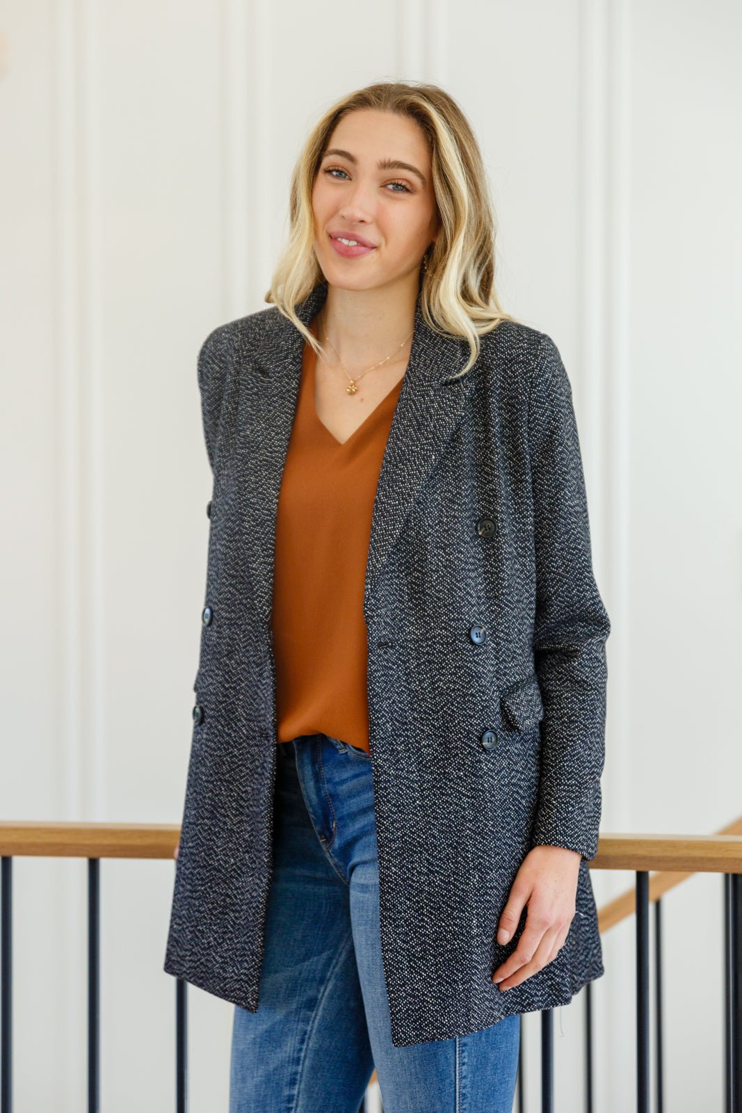Chic Upon Arrival Button Down Blazer Jacket In Black - Driftwood Boutique
