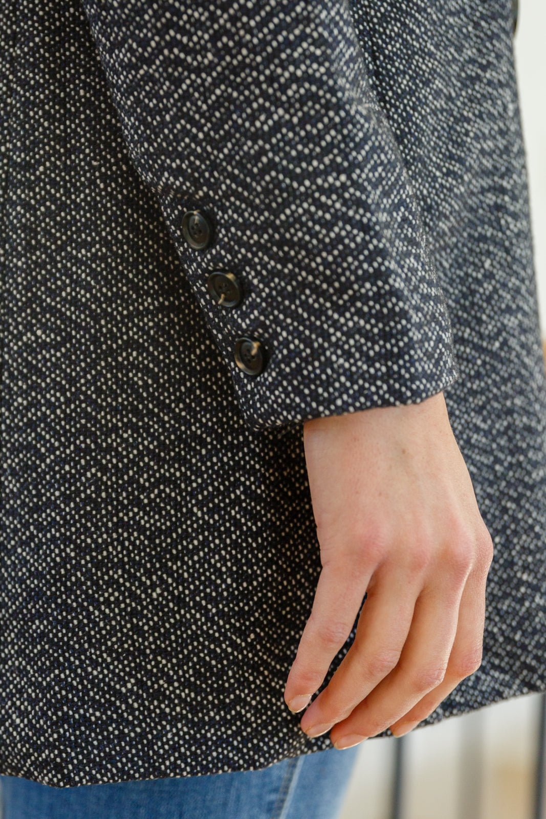 Chic Upon Arrival Button Down Blazer Jacket In Black - Driftwood Boutique
