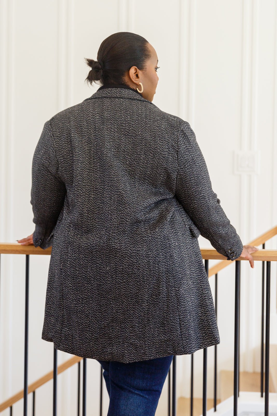 Chic Upon Arrival Button Down Blazer Jacket In Black - Driftwood Boutique
