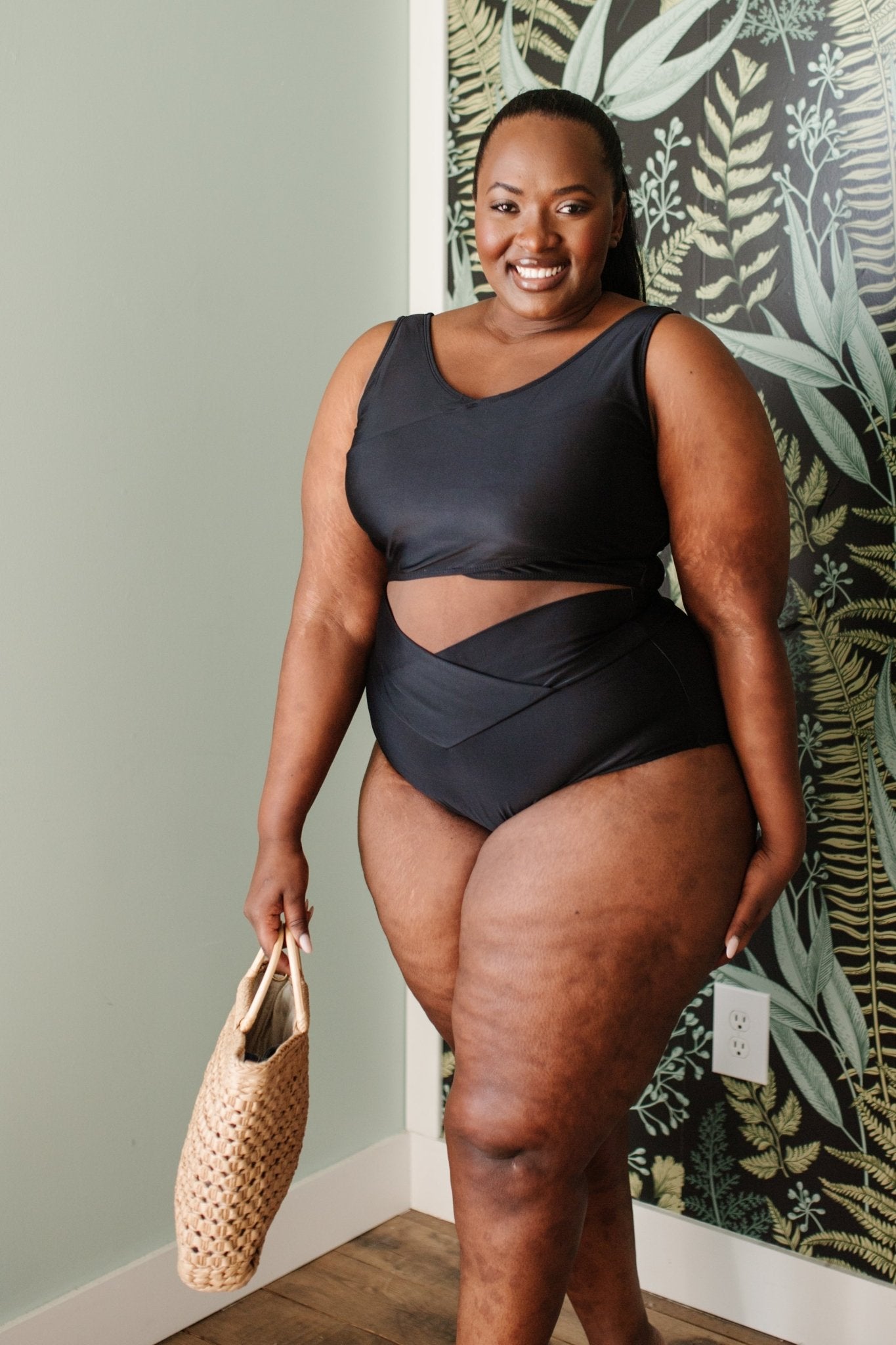 Come Sail Away Swim Top In Black - Driftwood Boutique