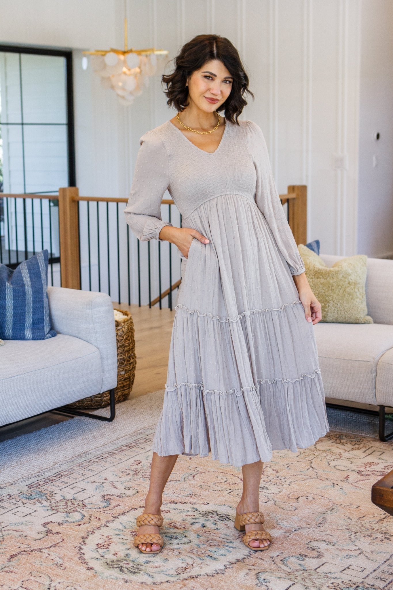 Easy Come, Easy Go Tiered Midi Dress - Driftwood Boutique