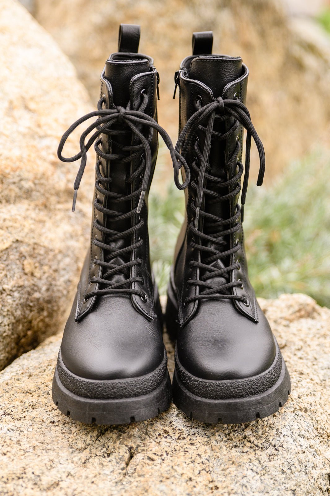 Fresh Feels Combat Boots In Black - Driftwood Boutique
