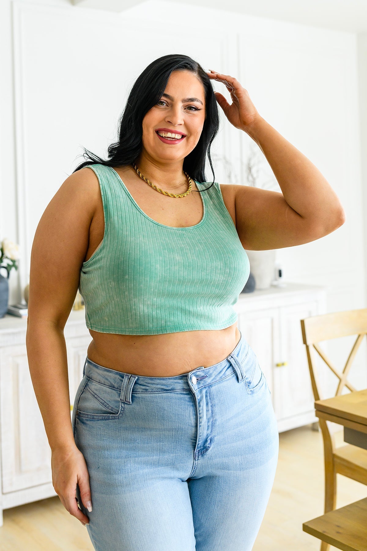 Get On My Level Cropped Cami in Mint - Driftwood Boutique