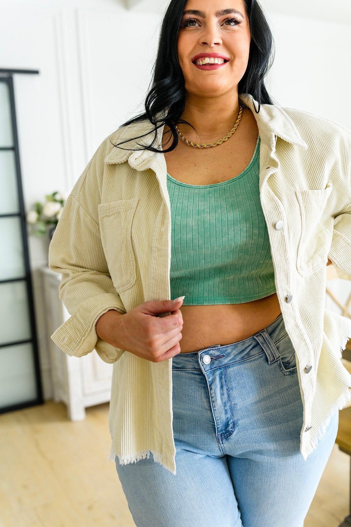 Get On My Level Cropped Cami in Mint - Driftwood Boutique