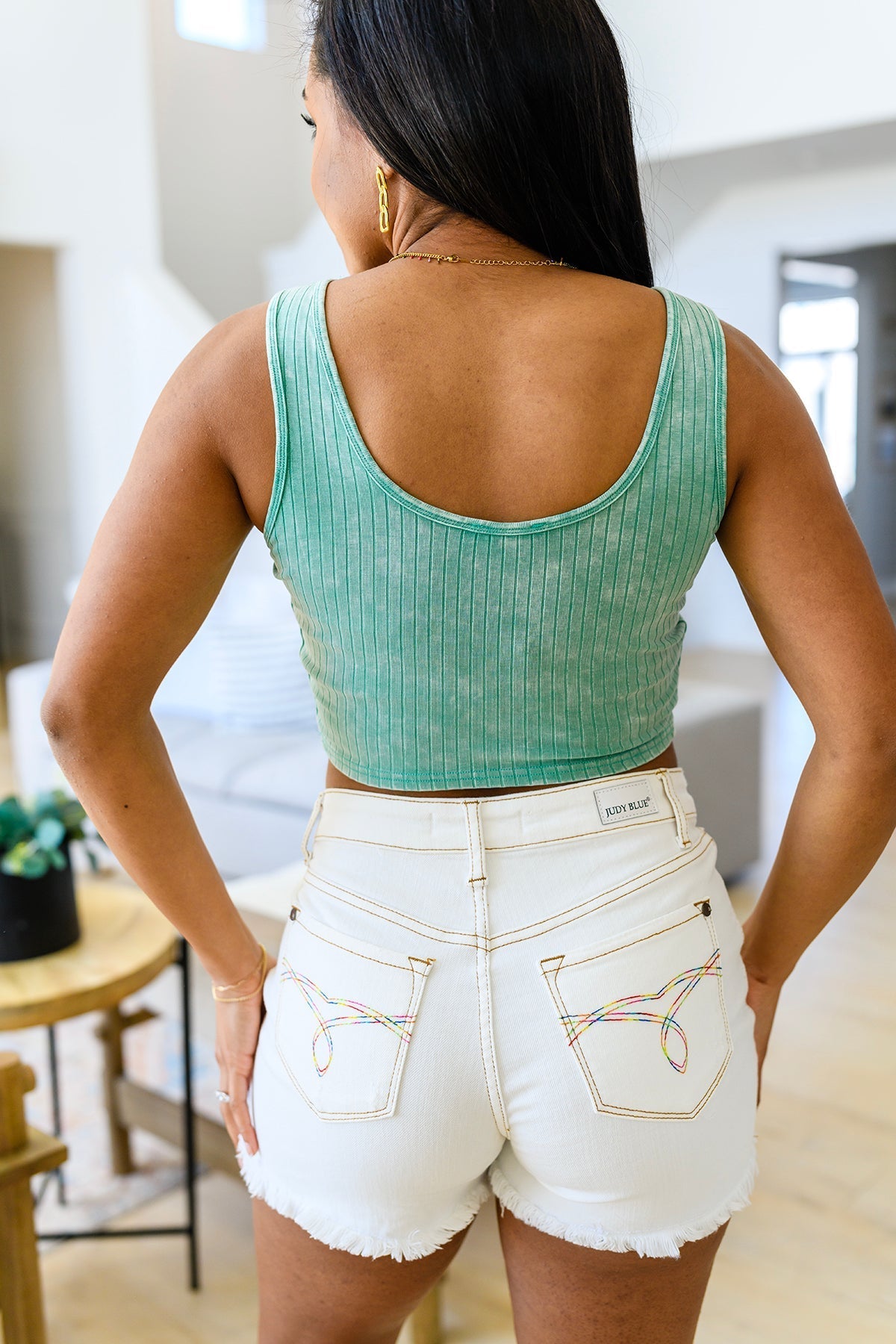 Get On My Level Cropped Cami in Mint - Driftwood Boutique